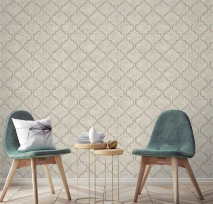 Beige Embossed Wallpaper – Timeless Warmth (4703-2)